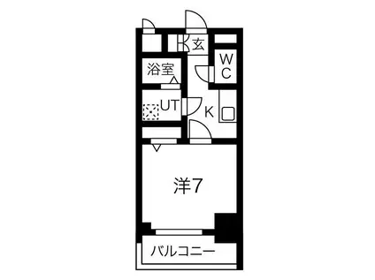 エスリード名古屋STATION ウエスト(1K/11階)の間取り写真