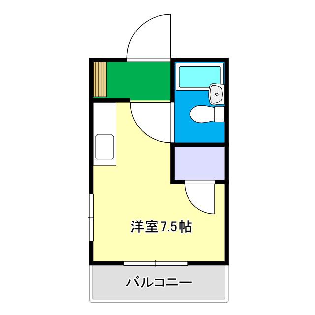 YSハイツ(ワンルーム/3階)の間取り写真
