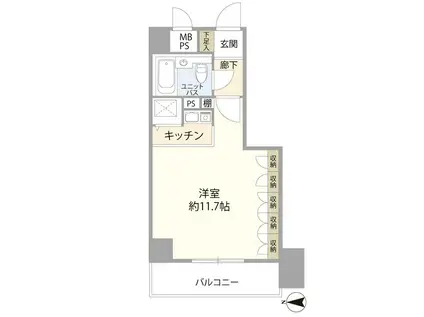 東日暮里サニーハイツ(ワンルーム/4階)の間取り写真