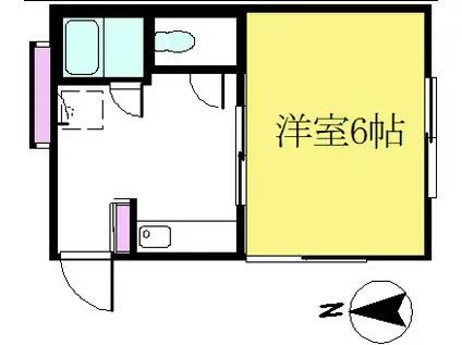 ユーアイ館(1K/1階)の間取り写真