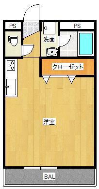 MSグラティア(ワンルーム/5階)の間取り写真