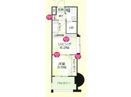 NO54 WES PROJECT博多駅南(1LDK/10階)の間取り写真