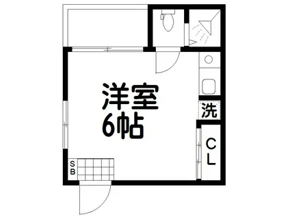 MI・HOUSE(ワンルーム/2階)の間取り写真