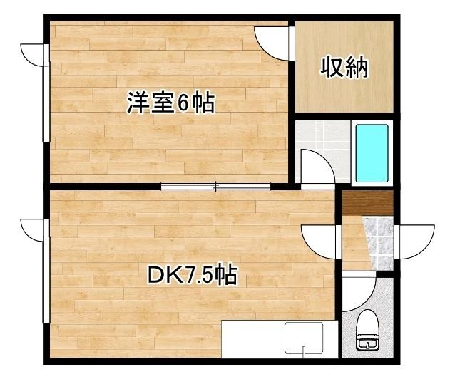 イトーコーポA(1DK/1階)の間取り写真