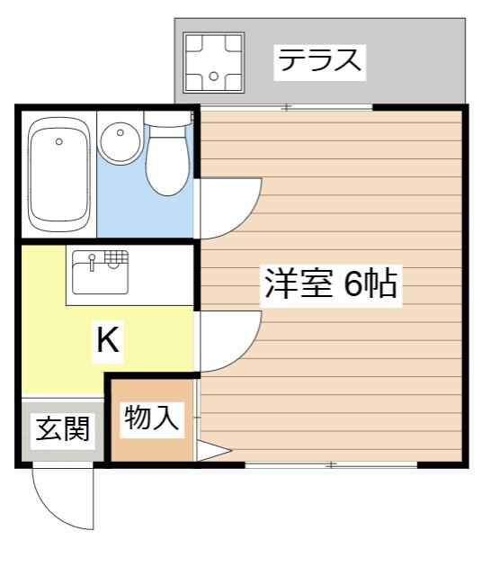 サークルハウス(1K/1階)の間取り写真