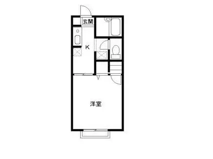 ハイツシーダータウン II棟(1K/1階)の間取り写真