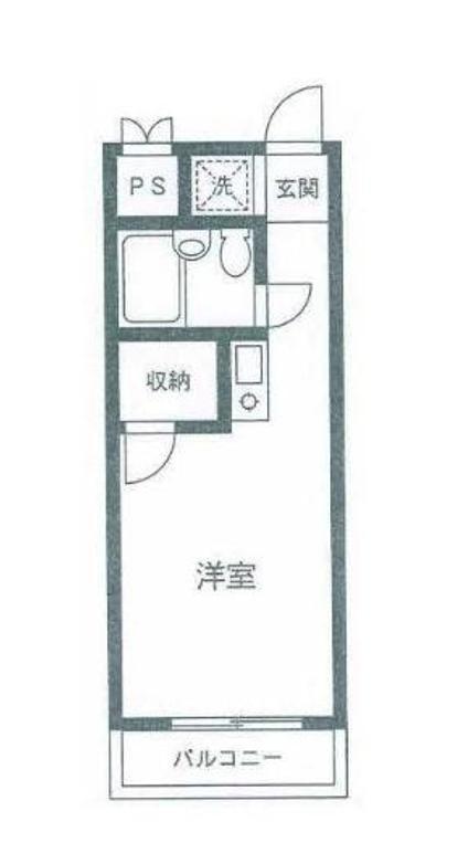 メゾン・ド・ジェーム(ワンルーム/2階)の間取り写真