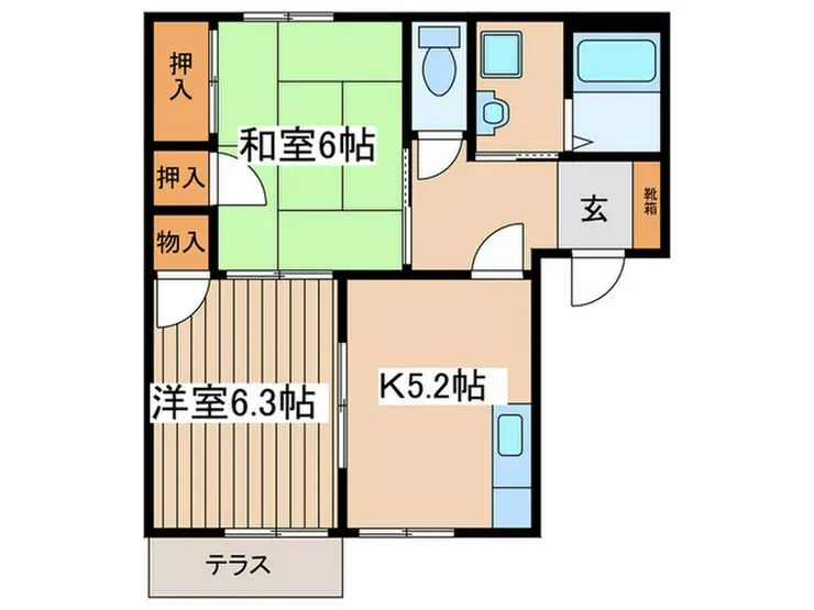 ハイムクボタB 1階階 間取り