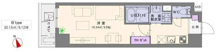 フェリスレガーロエス 7階階 間取り