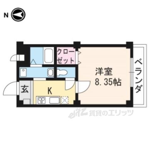 アンシャンテ(1K/2階)の間取り写真