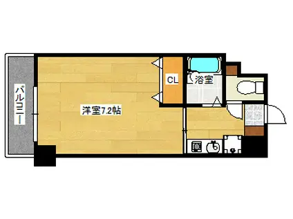 ソフィアコート住吉(1K/2階)の間取り写真