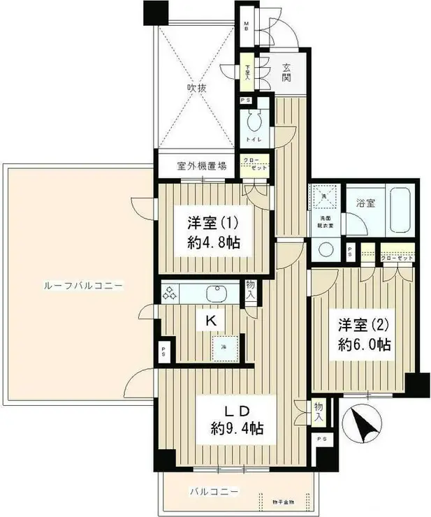 ピュアステージ千歳船橋 4階階 間取り