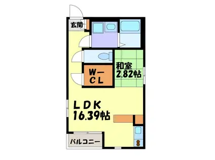 RADIANCE鶴舞(1LDK/4階)の間取り写真