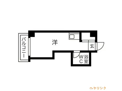 ヴィラカレッジウエスト(ワンルーム/2階)の間取り写真