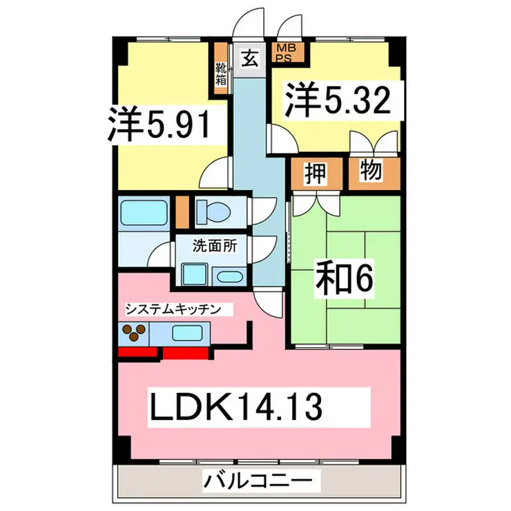 ヴィラフォーシーズン 1階階 間取り