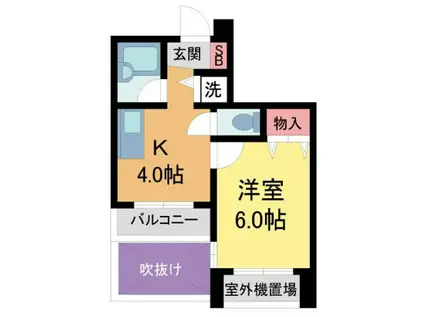 APRICITY西宮駅前(1K/5階)の間取り写真