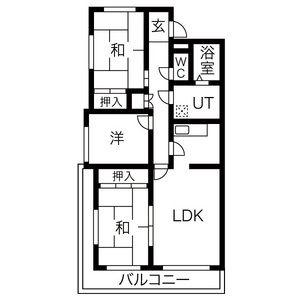 ラ・クラッシィ社ヶ丘(3LDK/2階)の間取り写真