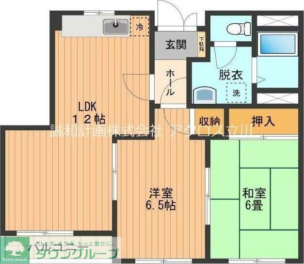 アピアI(2LDK/2階)の間取り写真