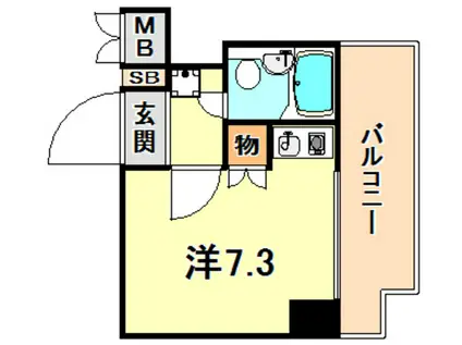 藤和シティコア神戸中道通(1K/4階)の間取り写真