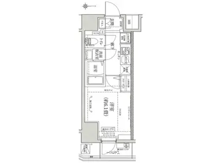 ルフレプレミアム横浜リーヴァ(1K/4階)の間取り写真