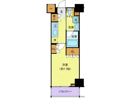 クレヴィスタ板橋西台II(1K/10階)の間取り写真