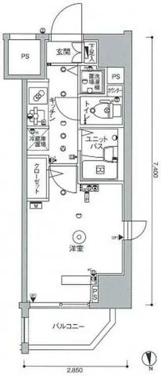 スカイコート大森壱番館 3階階 間取り