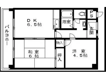 FAMINESUI(2DK/3階)の間取り写真