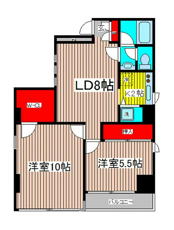 クレセント南町 3階階 間取り
