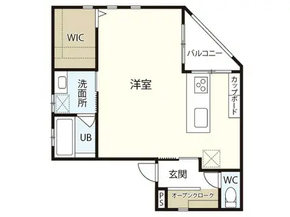 北平アパート(ワンルーム/2階)の間取り写真