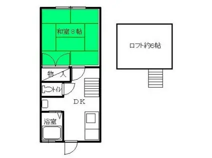 リブコート(1SDK/2階)の間取り写真