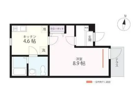 QUIET CRAB HOUSE 横濱希望が丘(1K/1階)の間取り写真