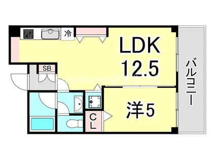 エトールIV(1LDK/1階)の間取り写真