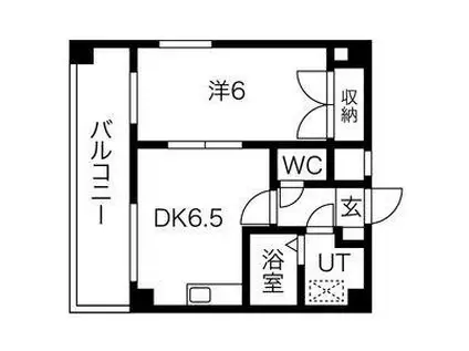 プレアール名古屋金山(1DK/6階)の間取り写真