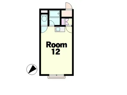 石部の郷なべしゃろーむ(ワンルーム/2階)の間取り写真