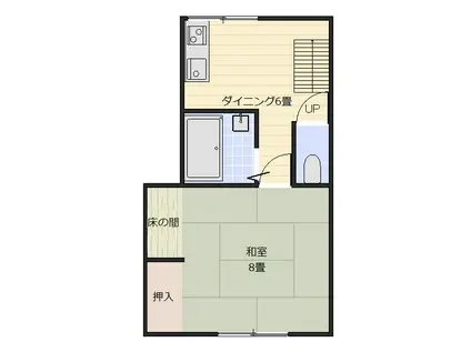 第5宮塚ハイツ(1DK/3階)の間取り写真