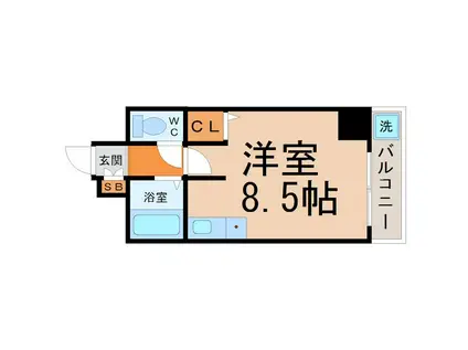 タウンエステート新栄(ワンルーム/6階)の間取り写真