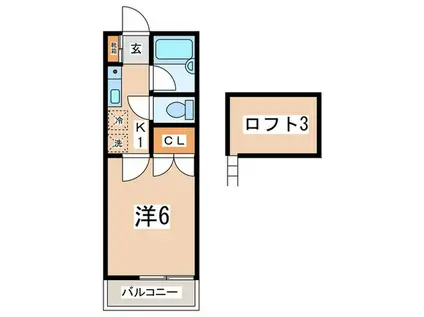 サンライズAKI(1K/1階)の間取り写真