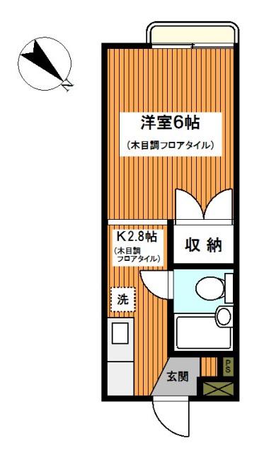 メゾンブランシュ(1K/2階)の間取り写真