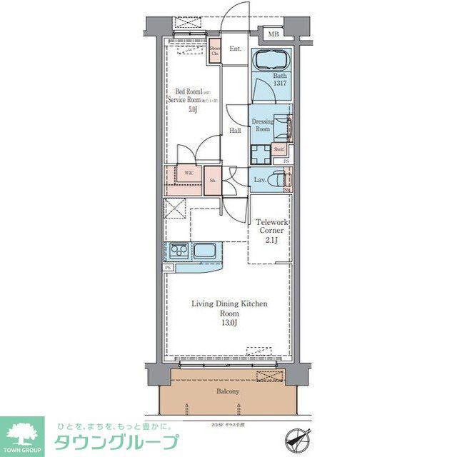 ラグゼナ平井ノース(1LDK/3階)の間取り写真