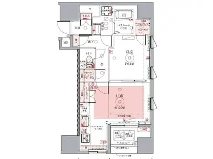 ドムス・スタイル銀座東(1LDK/11階)の間取り写真