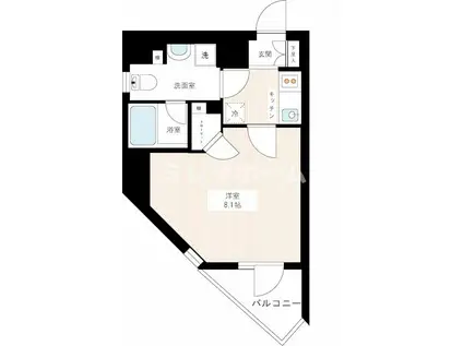 MAXIV KAMATA(1K/7階)の間取り写真