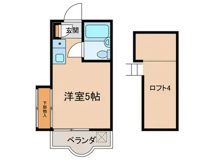 エ・コム・ヴゥ(ワンルーム/2階)の間取り写真