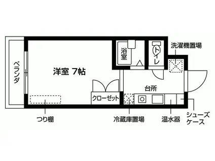 メゾン・ド・ルポーゼ(1K/1階)の間取り写真