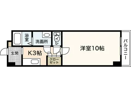 プレリジェール山手(1K/2階)の間取り写真