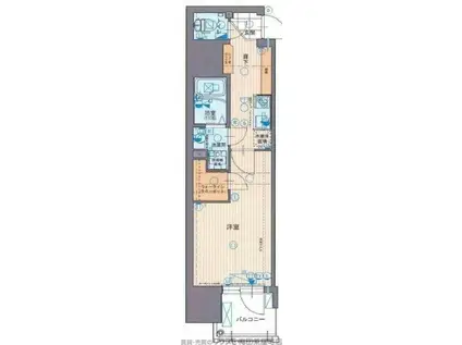 JPレジデンス大阪上町台(1K/5階)の間取り写真