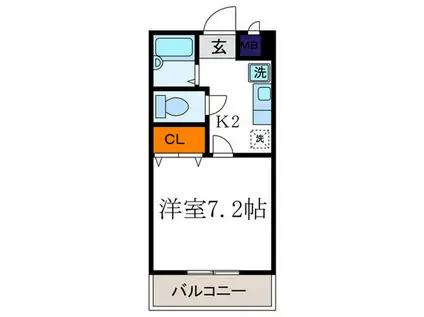 マ・メゾン(1K/2階)の間取り写真