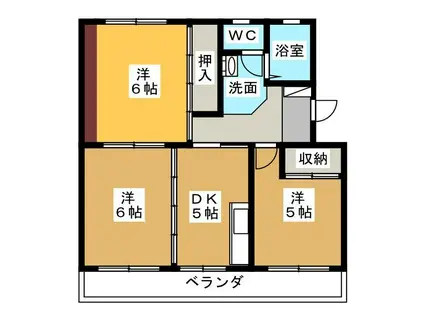 サンコーポ大畑(3DK/1階)の間取り写真