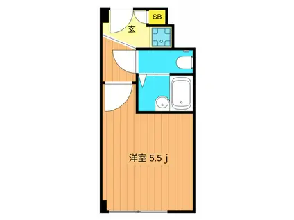 オリエントマンション品川(ワンルーム/9階)の間取り写真