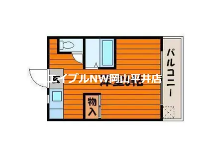 アーバンライフ泉田II(1K/2階)の間取り写真