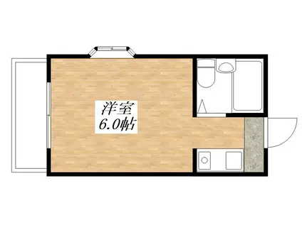 ルミネ東中神(ワンルーム/2階)の間取り写真